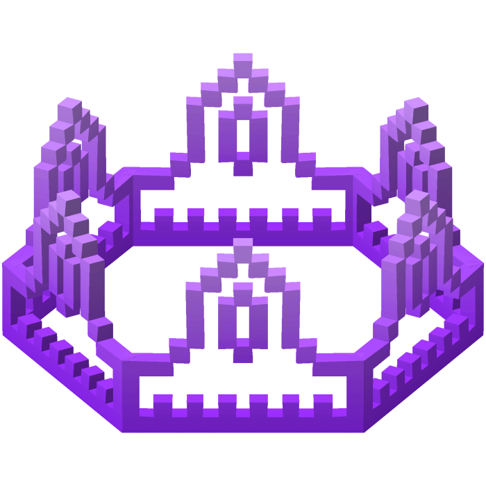 Purple 8-Bit Royal Crown Outline Recolor (Addon)