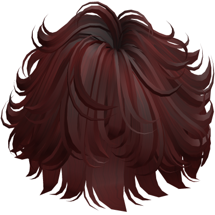 Messy Anime Styled Boy Hair (Dark Red) Roblox item