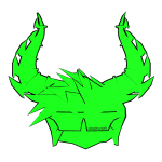 Beatiful Green Hair + Horns + shades