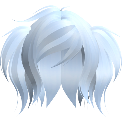 cute emo short fluffy moe pigtails in blue