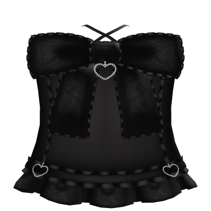 ♡ cute kawaii black heart dress 3.0 ♡ thumbnail