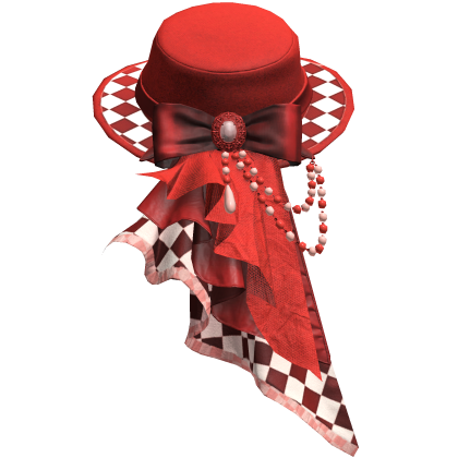 Red Regal Steampunk Side Top Hat
