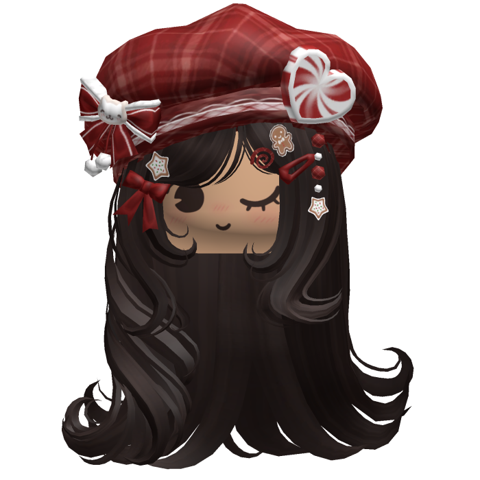 ♡ Christmas Fluffy Beret Combo (Dark Brown)