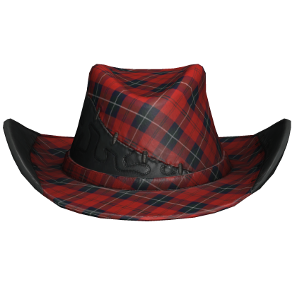 Plaid Stitch Cowboy Hat