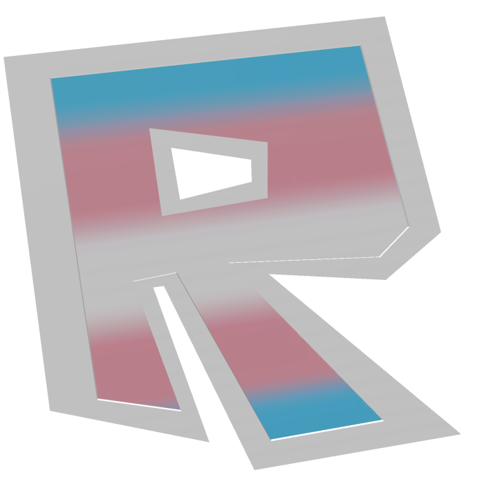 Classic Roblox R Trans Pride Pin [White]