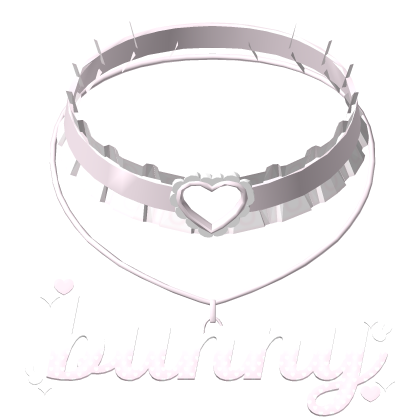 ᰔ cutesy pink bunny heart choker