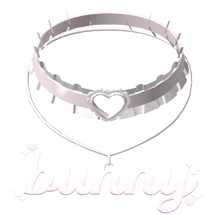 ᰔ cutesy pink bunny heart choker