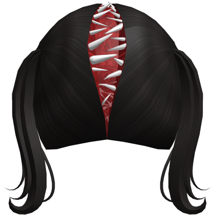 Open Skull Monster Halloween Hair in Dark Brown