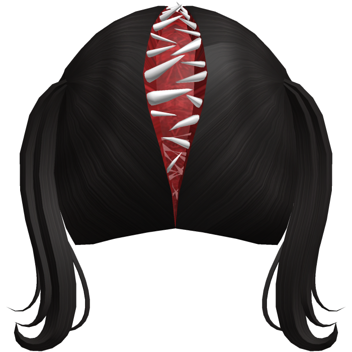 Open Skull Monster Halloween Hair in Dark Brown