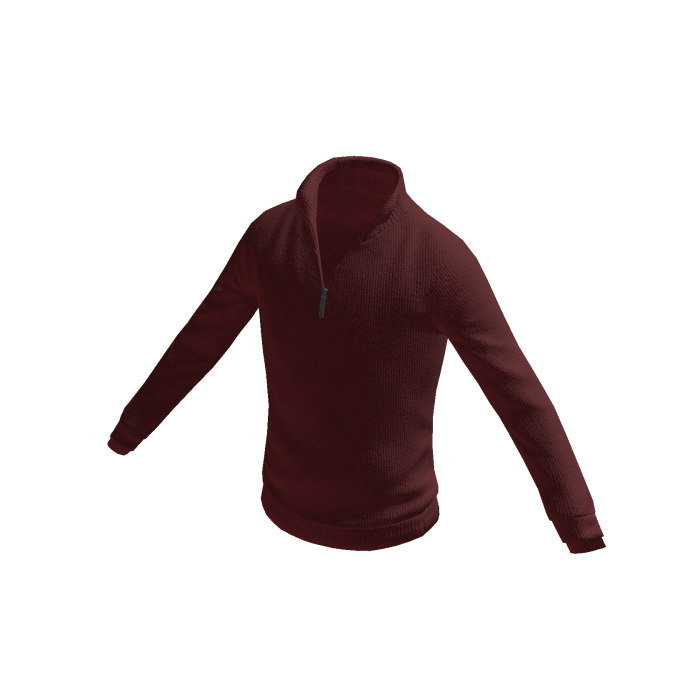 Maroon Quarter-Zip Sweater