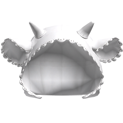 White Laced Hood W Horns