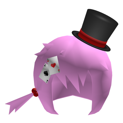 Low Poly Cards & Top Hat Pink Hair