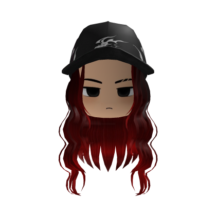 Y2k Girl Hair Phoenix Red Flame  Roblox item