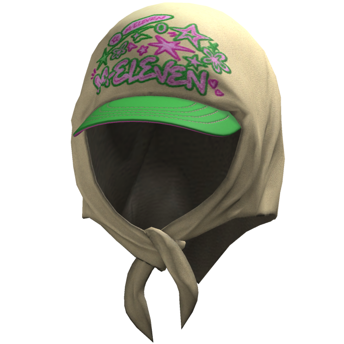 M11! - Y2K Scarf Green Cap