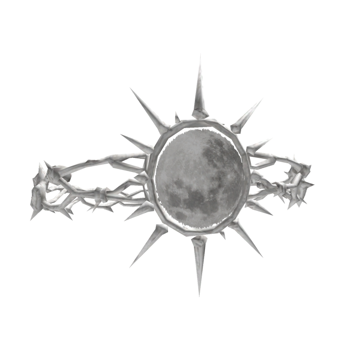 [Animated] Gothic Thorn Moon Crown (White/Gold)