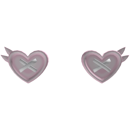 pink heart button eyes with lashes