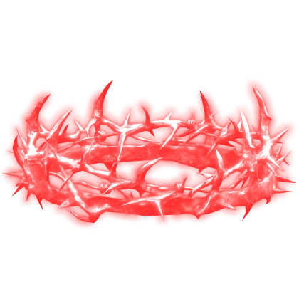 Glowing Barbed Wire Thorn Crown - Red