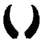 Black Blocky Horns