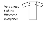 The cheap t-shirt store