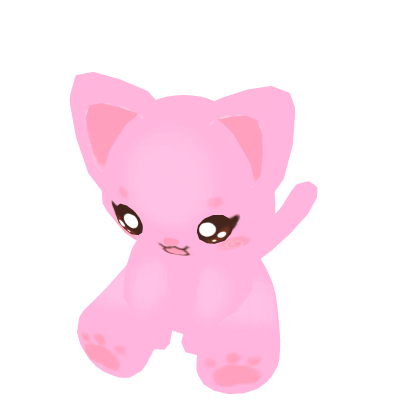 Holdable Pink Cat Plush Large (Handheld) thumbnail