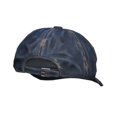 Denim Backwards Cap Blue Washed Grunge Y2K Hat | Roblox Item