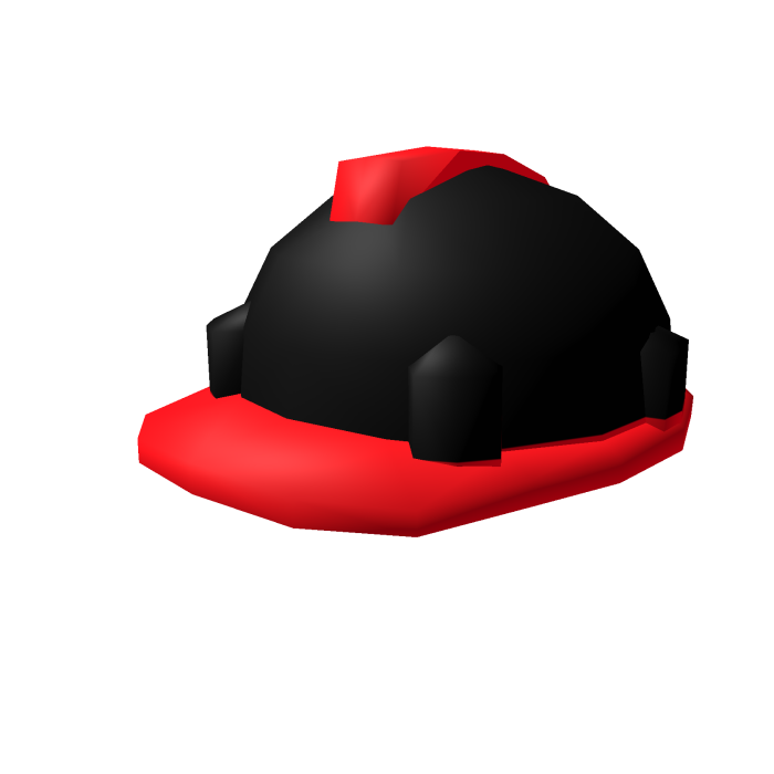 Black and Red Builderman Hard Hat [Forsaken]