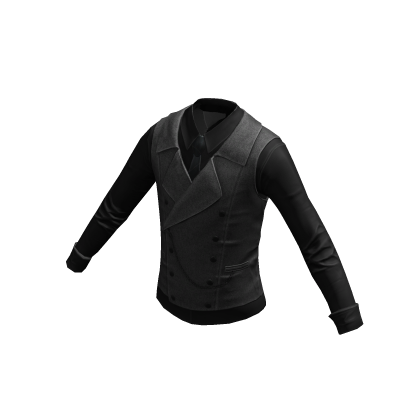 Formal Shirt w/ Vest & Tie | Gray Black