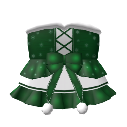 ♡ dark green Christmas dress with cute bow