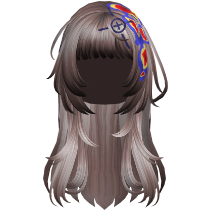 Rose Pink Heatwave Crosshair Punk Flowy Girl Hair