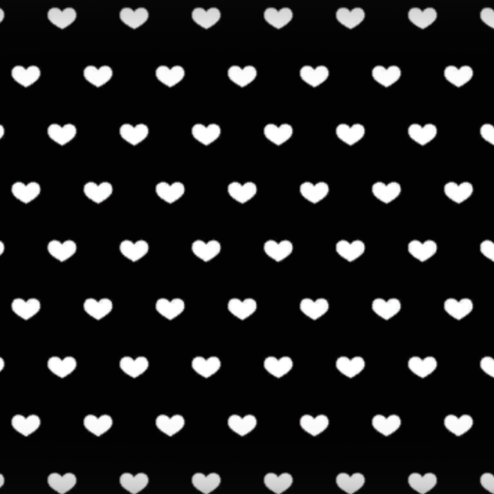 Cute Black and White Hearts Pattern