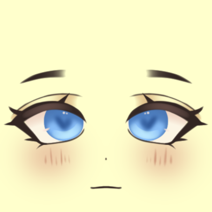 [🤍] Blue Eyes Face Decal Roblox decal