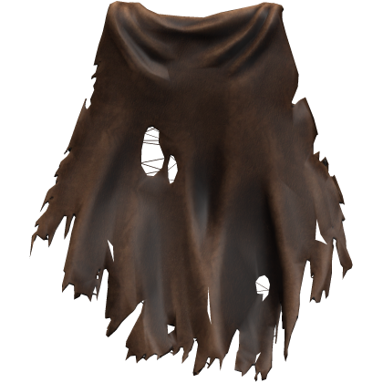Brown Dirty Old Torn Ripped Traveler Cape 