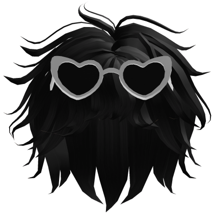 Fluffy Boy Hair W/ Heart Shades Roblox item