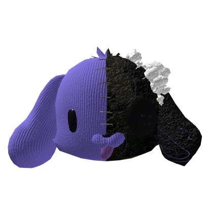 Purple Corrupt Patchwork Pup Head