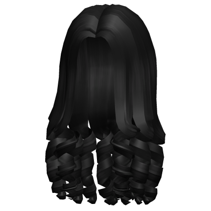 Lush Long Curly Hair (Black) Roblox item