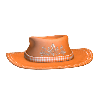 halloween cowgirl cowboy hat orange Roblox item