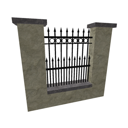 Wall with a studded fence made of desert stone