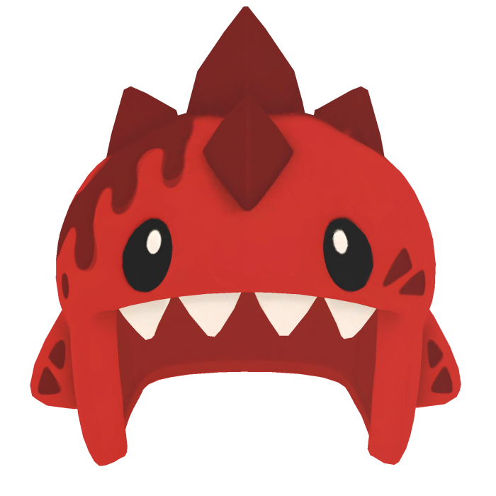 Red Chibi Dinosaur Monster Helmet