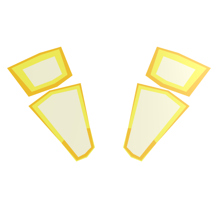 Yellow digital blocky butterfly antennae
