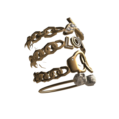 Chunky McBling "Love" Diva Bracelet (Gold) thumbnail