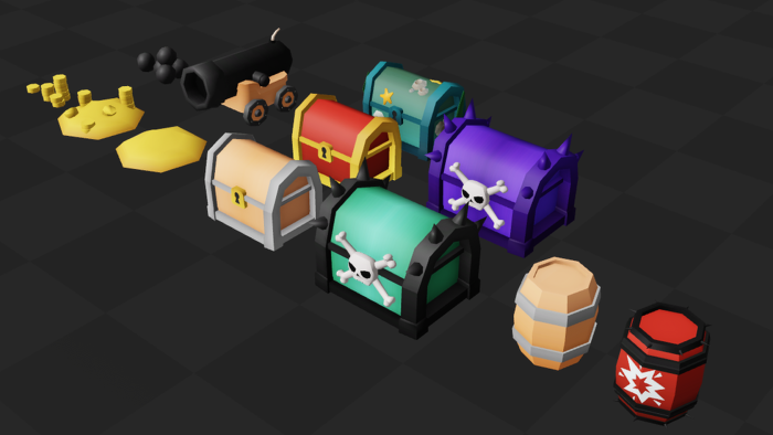 Low Poly Pirate Pack preview 2