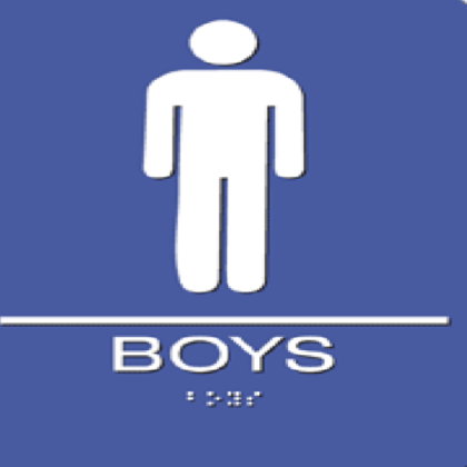 Boys bathroom sign Roblox decal