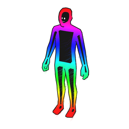 Cartoony Rainbow Outline Aura