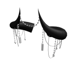 Black/Silver Jewelled Horns of the Abyss