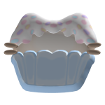♡ : Kawaii blue sprinkle cupcake kitty