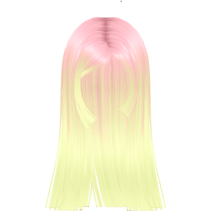 Glowy Long Flowy Hime Cut (Pink&Green) Roblox item