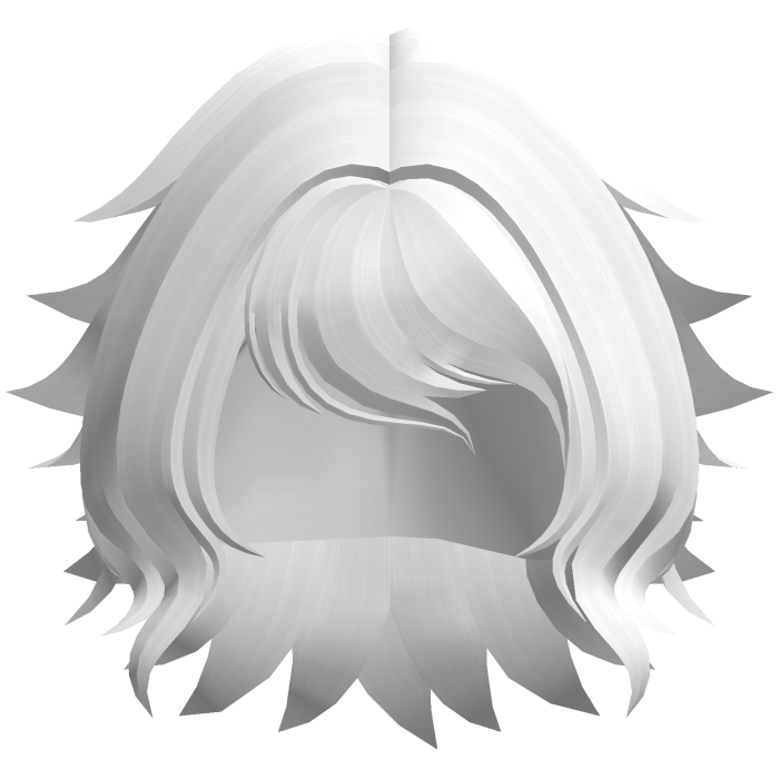 Messy Fluffy Bob Hair (White)