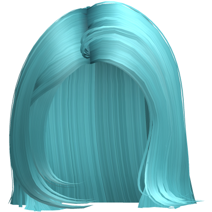 Aqua Blue Chic Styled Short Bob