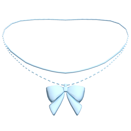 ♡ cute blue bow necklace
