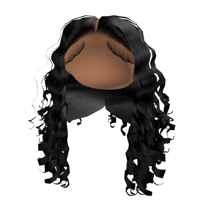 Curly Middle Part [Black] Roblox item